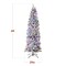 Best Choice Products Pre-Lit Artificial Snow Flocked Pencil Christmas Tree Decoration w/ Multicolor Lights